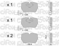 Комплект тормозных колодок CIFAM 822-181-3