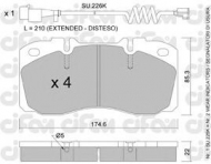 Комплект тормозных колодок CIFAM 822-268-4K