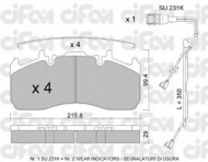 Комплект тормозных колодок CIFAM 822-808-0K