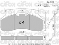 Комплект тормозных колодок CIFAM 822-809-0K