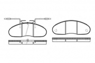 Комплект тормозных колодок WOKING P1483.02