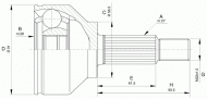 Шарнирный комплект OPEN PARTS CVJ5620.10