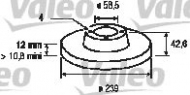 Тормозной диск VALEO 186173
