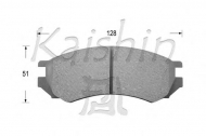 Комплект тормозных колодок KAISHIN D1162