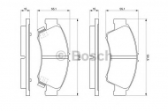 Комплект тормозных колодок BOSCH 0 986 461 126