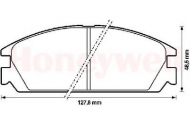 Комплект тормозных колодок BENDIX 572287B