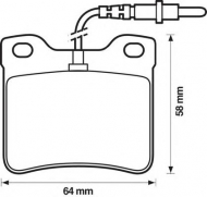 Комплект тормозных колодок BENDIX 571398B