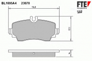 Комплект тормозных колодок FTE BL1695A4