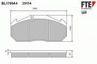Комплект тормозных колодок FTE BL1760A4