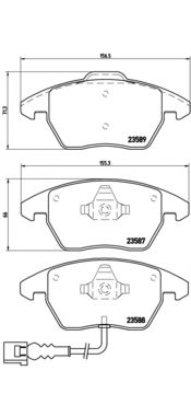 Комплект тормозных колодок BREMBO P 85 075