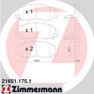 Комплект тормозных колодок ZIMMERMANN 21651.175.1