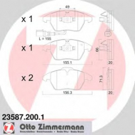 Комплект тормозных колодок ZIMMERMANN 23587.200.1