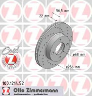 Тормозной диск ZIMMERMANN 100.1214.52