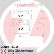 Комплект тормозных колодок ZIMMERMANN 20905.180.2