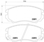 Комплект тормозных колодок HELLA 8DB 355 016-101