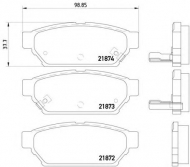 Комплект тормозных колодок HELLA 8DB 355 016-701