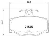 Комплект тормозных колодок HELLA 8DB 355 018-021
