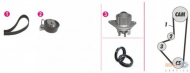 Комплект водяного насоса / зубчатого ремня BEHR HELLA SERVICE 8MP 376 809-831