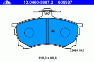 Комплект тормозных колодок ATE 13.0460-5987.2