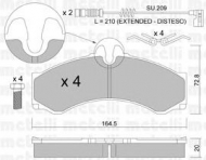 Комплект тормозных колодок METELLI 22-0262-1K