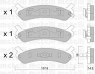 Комплект тормозных колодок METELLI 22-0505-0