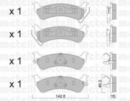 Комплект тормозных колодок METELLI 22-0527-0
