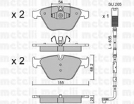Комплект тормозных колодок METELLI 22-0558-6K