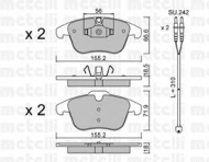 Комплект тормозных колодок METELLI 22-0675-5K