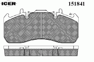 Комплект тормозных колодок ICER 151841