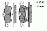 Комплект тормозных колодок ICER 181599