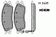 Комплект тормозных колодок ICER 181635