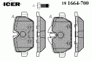 Комплект тормозных колодок ICER 181664-700