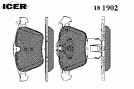 Комплект тормозных колодок ICER 181902
