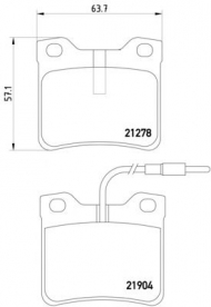 Комплект тормозных колодок PAGID T1125