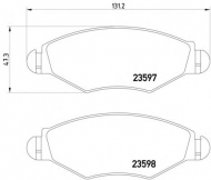 Комплект тормозных колодок PAGID T1245