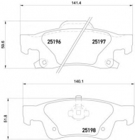 Комплект тормозных колодок PAGID T2064