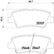Комплект тормозных колодок PAGID T2210