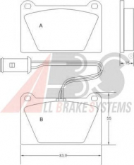 Комплект тормозных колодок A.B.S. 36449