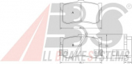 Комплект тормозных колодок A.B.S. 36627