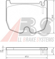 Комплект тормозных колодок A.B.S. 37455 OE