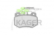 Комплект тормозных колодок KAGER 35-0417