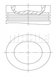 Поршень MAHLE ORIGINAL 003 24 00