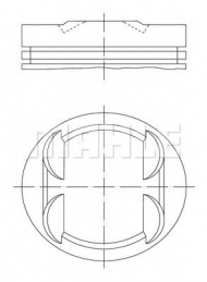 Поршень MAHLE ORIGINAL 033 18 00