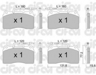 Комплект тормозных колодок CIFAM 822-288-3