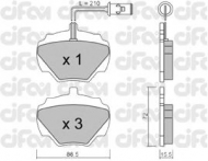 Комплект тормозных колодок CIFAM 822-353-1