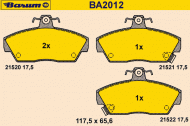 Комплект тормозных колодок BARUM BA2012