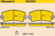 Комплект тормозных колодок BARUM BA2082