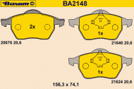 Комплект тормозных колодок BARUM BA2148