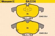 Комплект тормозных колодок BARUM BA2236