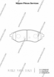 Комплект тормозных колодок NPS D360O11